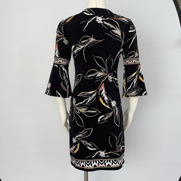 WHBM 3/4 Sleeve Floral Print Shift Dress  X Small - Picture 15 of 16